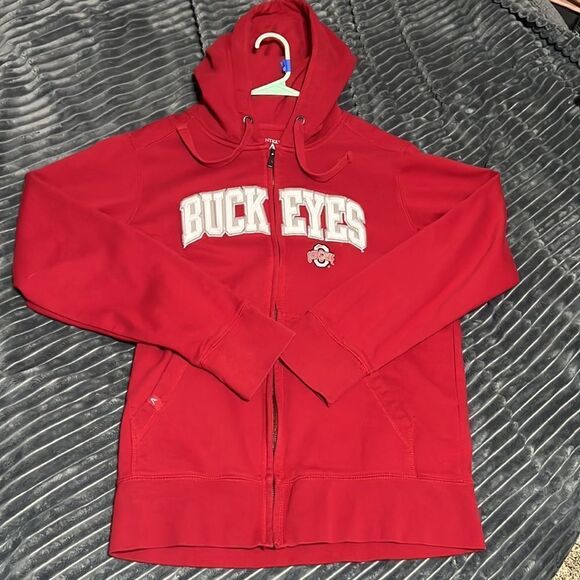 🔥🔥 OHIO STATE BUCKEYES “Embroidered” Zip Hoodie Jacket - No flaws - Men Sz M - Picture 5 of 8